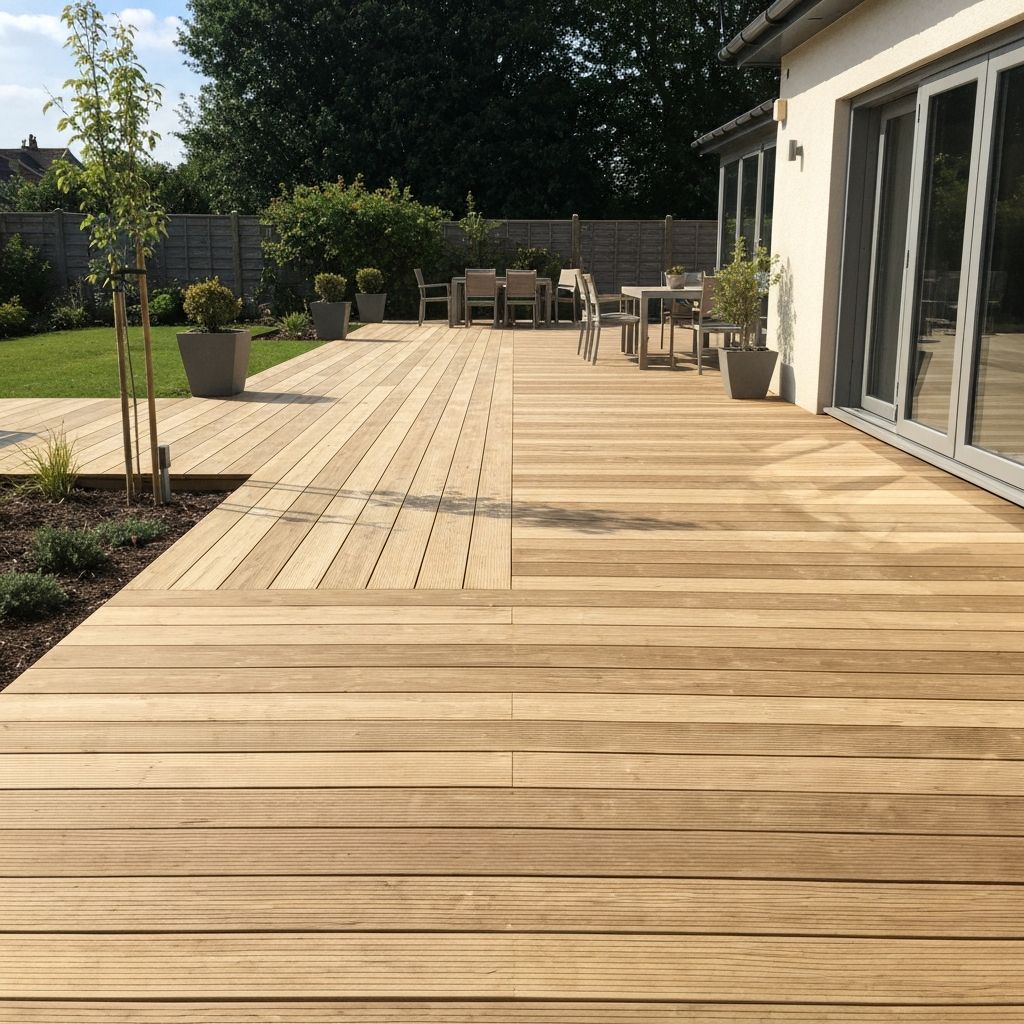 Garden decking installation